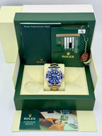2010 Rolex Submariner "Bluesy" 40mm 116613LB Two-Tone Flat Blue Dial