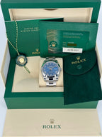 2021 Rolex Datejust 41mm 126300 Oyster Blue Roman Numeral Dial