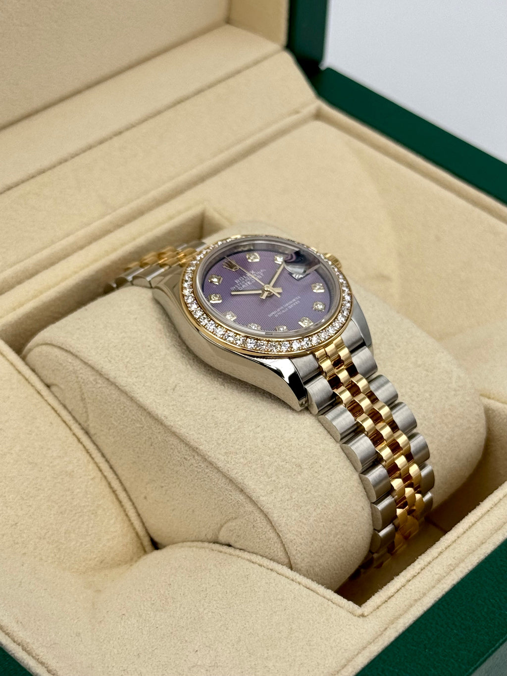 2018 Lady-Datejust 28mm 279383RBR Lavender Stripe Motif Diamond Dial