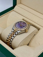 2018 Lady-Datejust 28mm 279383RBR Lavender Stripe Motif Diamond Dial