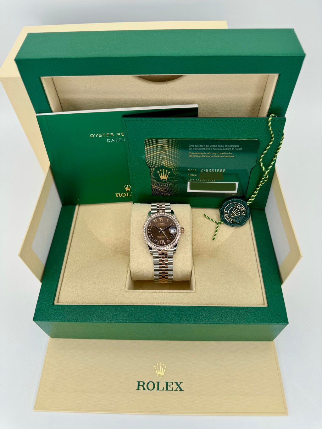NEW 2023 Rolex Lady Datejust 31mm 278381RBR Two-Tone Chocolate Dial