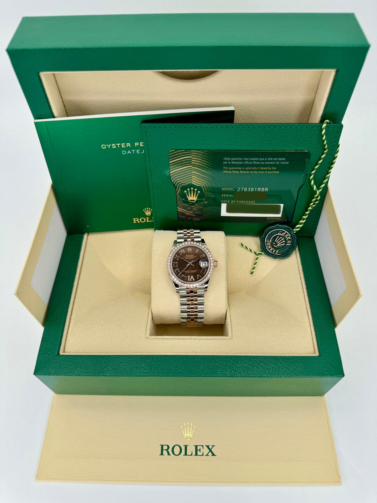 NEW 2023 Rolex Lady Datejust 31mm 278381RBR Two-Tone Chocolate Dial