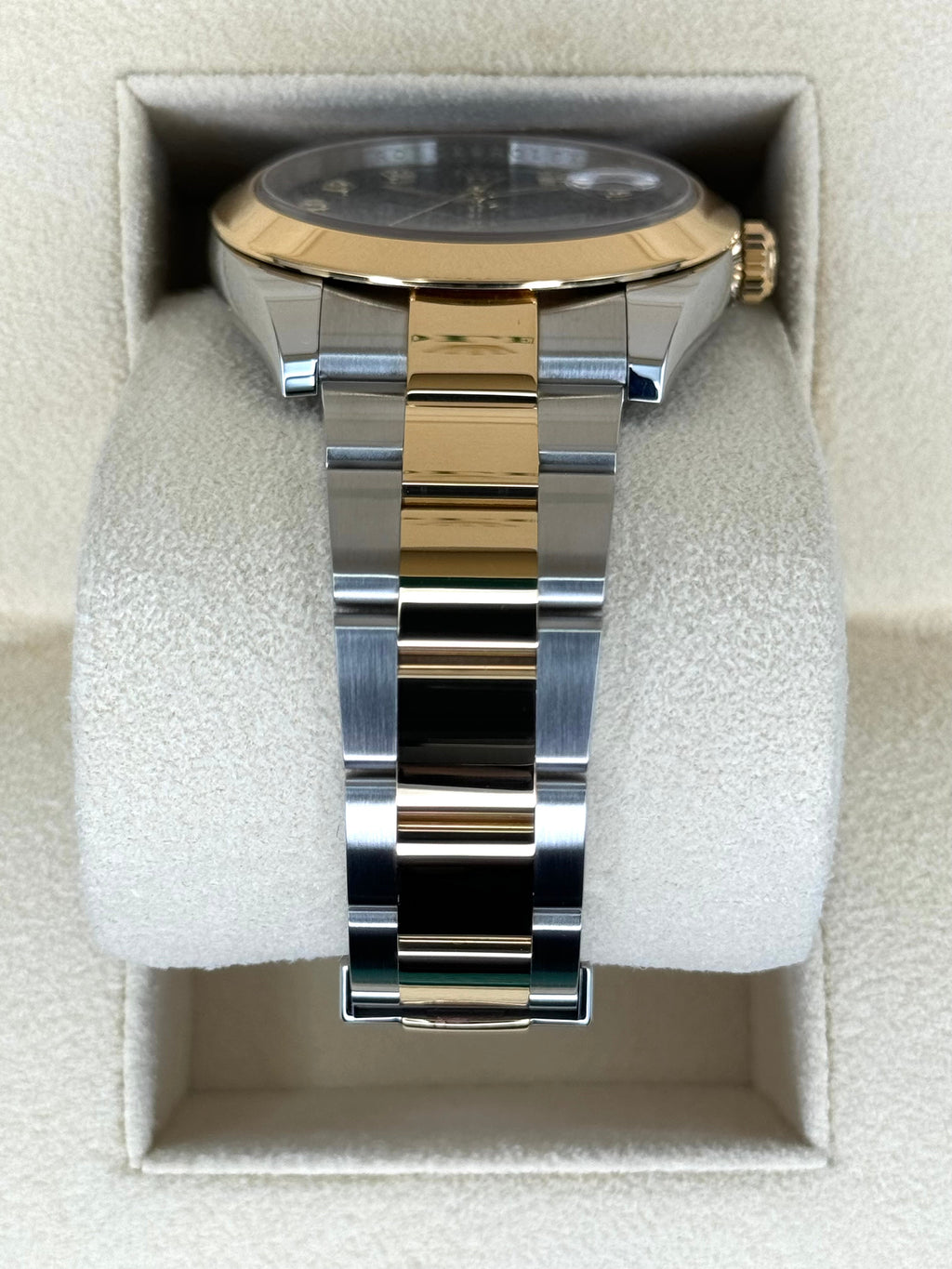 2023 Rolex Datejust 41mm 126303 Two-Tone Oyster Black Diamond Dial
