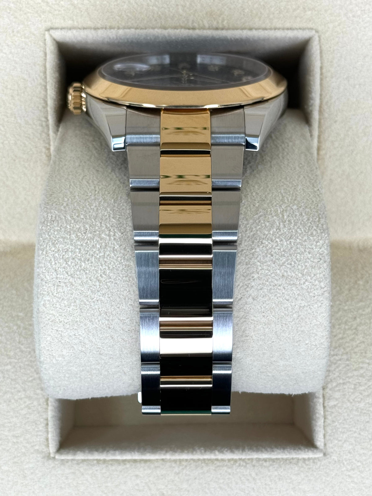 2023 Rolex Datejust 41mm 126303 Two-Tone Oyster Black Diamond Dial