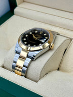 2023 Rolex Datejust 41mm 126303 Two-Tone Oyster Black Diamond Dial