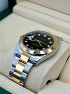 2023 Rolex Datejust 41mm 126303 Two-Tone Oyster Black Diamond Dial