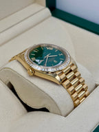 2023 Rolex Day-Date 40mm 228398TBR Presidential Yellow Gold Green Dial
