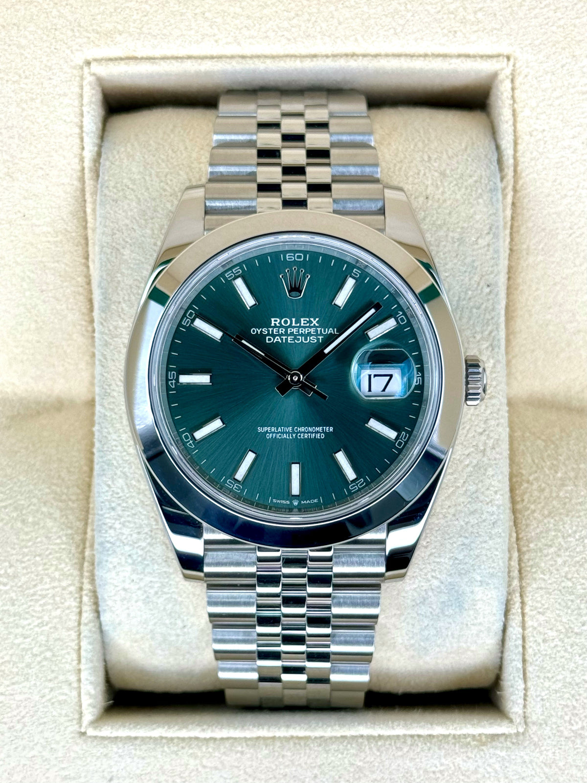 2024 Rolex Datejust 41mm 126300 Jubilee Green Dial