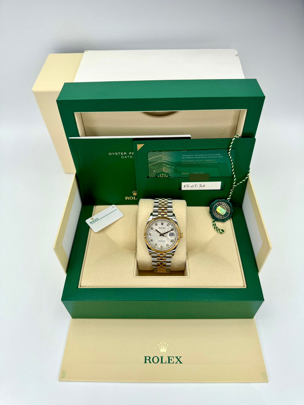 2020 Rolex Datejust 36mm 126233 Two-Tone 10 Diamond Anniversary Dial