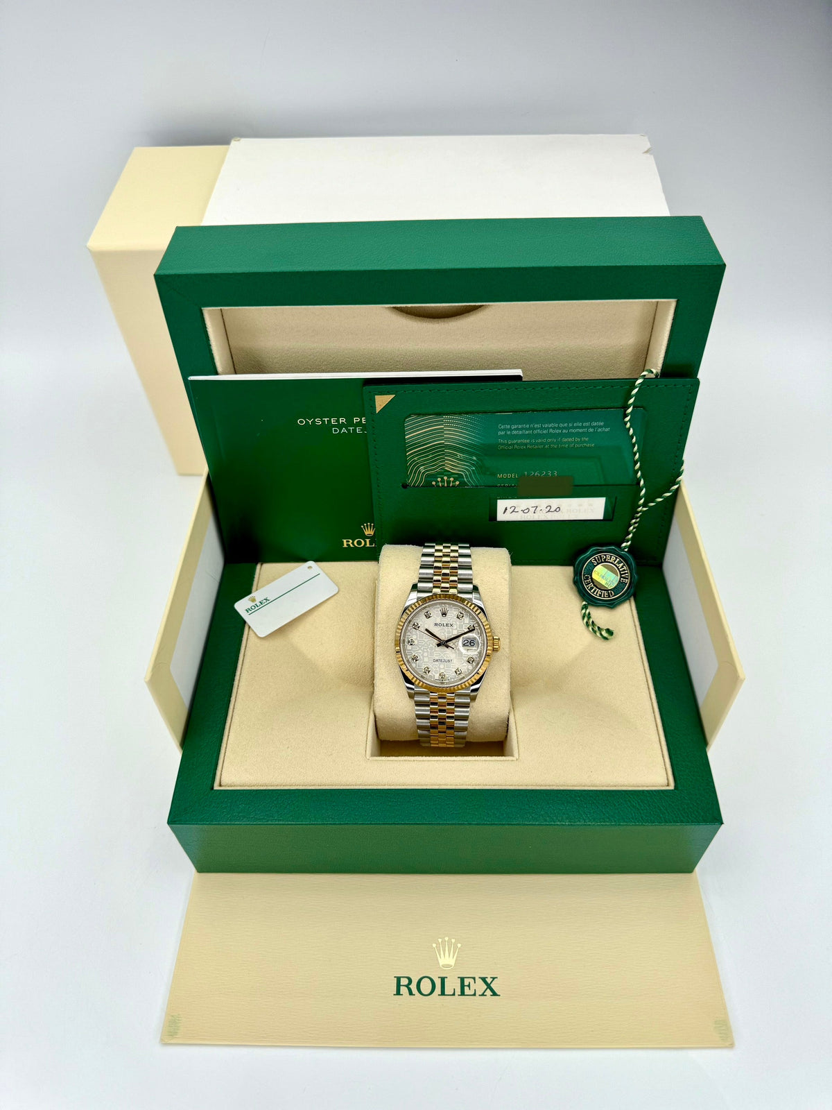 2020 Rolex Datejust 36mm 126233 Two-Tone 10 Diamond Anniversary Dial
