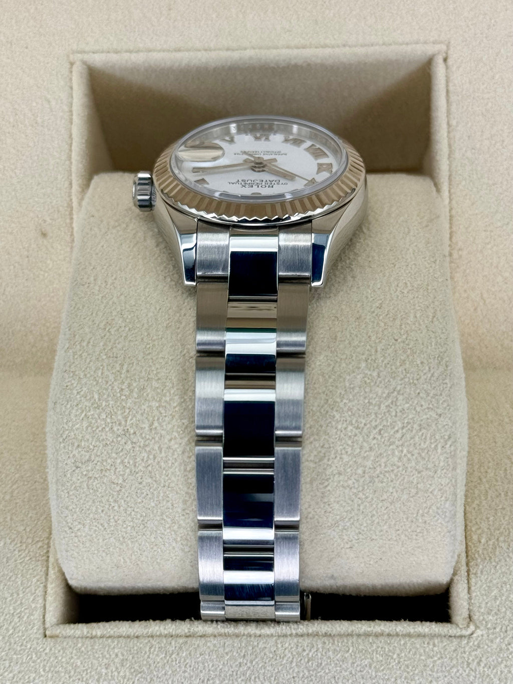 2021 Rolex Lady Datejust 28mm 279174 Stainless Steel Oyster White Dial
