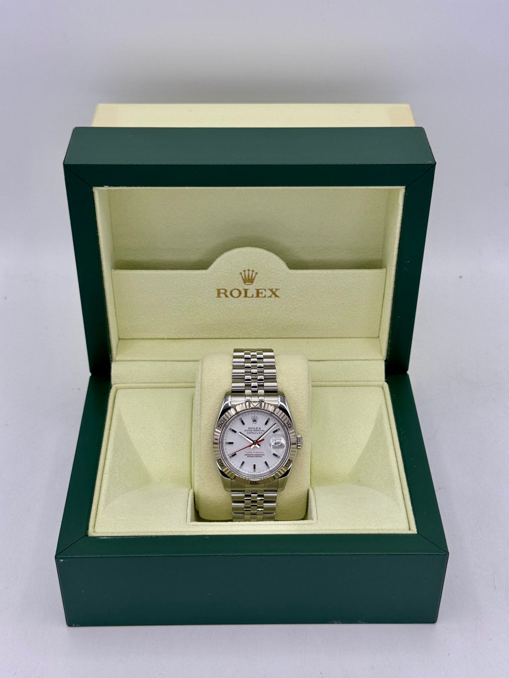 2006 Rolex Datejust Turn-O-Graph 36mm 116264 Jubilee White Dial