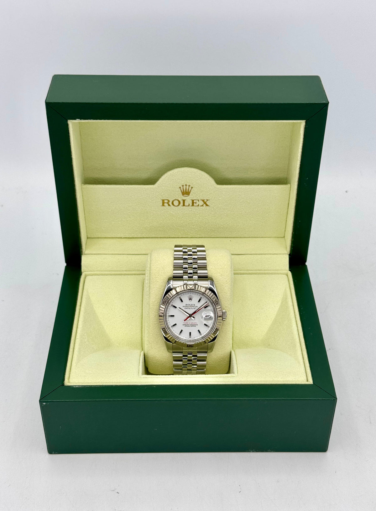 2006 Rolex Datejust Turn-O-Graph 36mm 116264 Jubilee White Dial