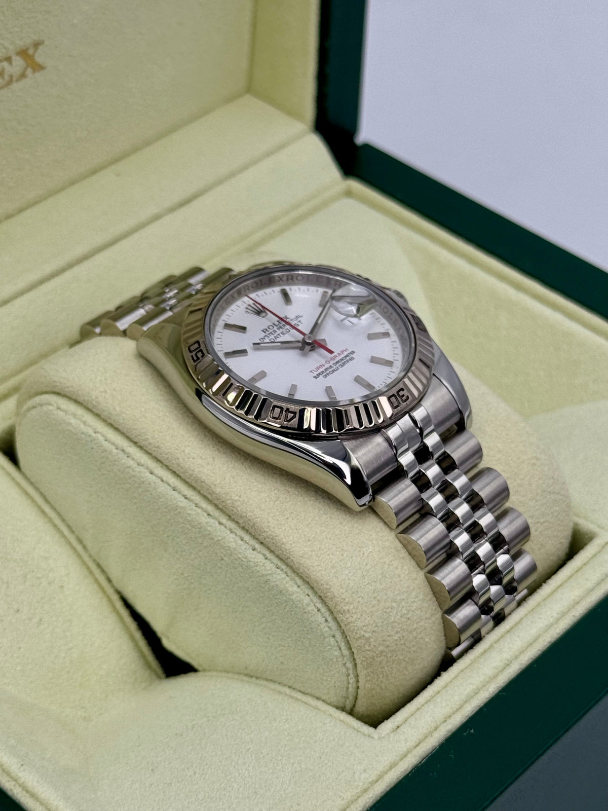 2006 Rolex Datejust Turn-O-Graph 36mm 116264 Jubilee White Dial
