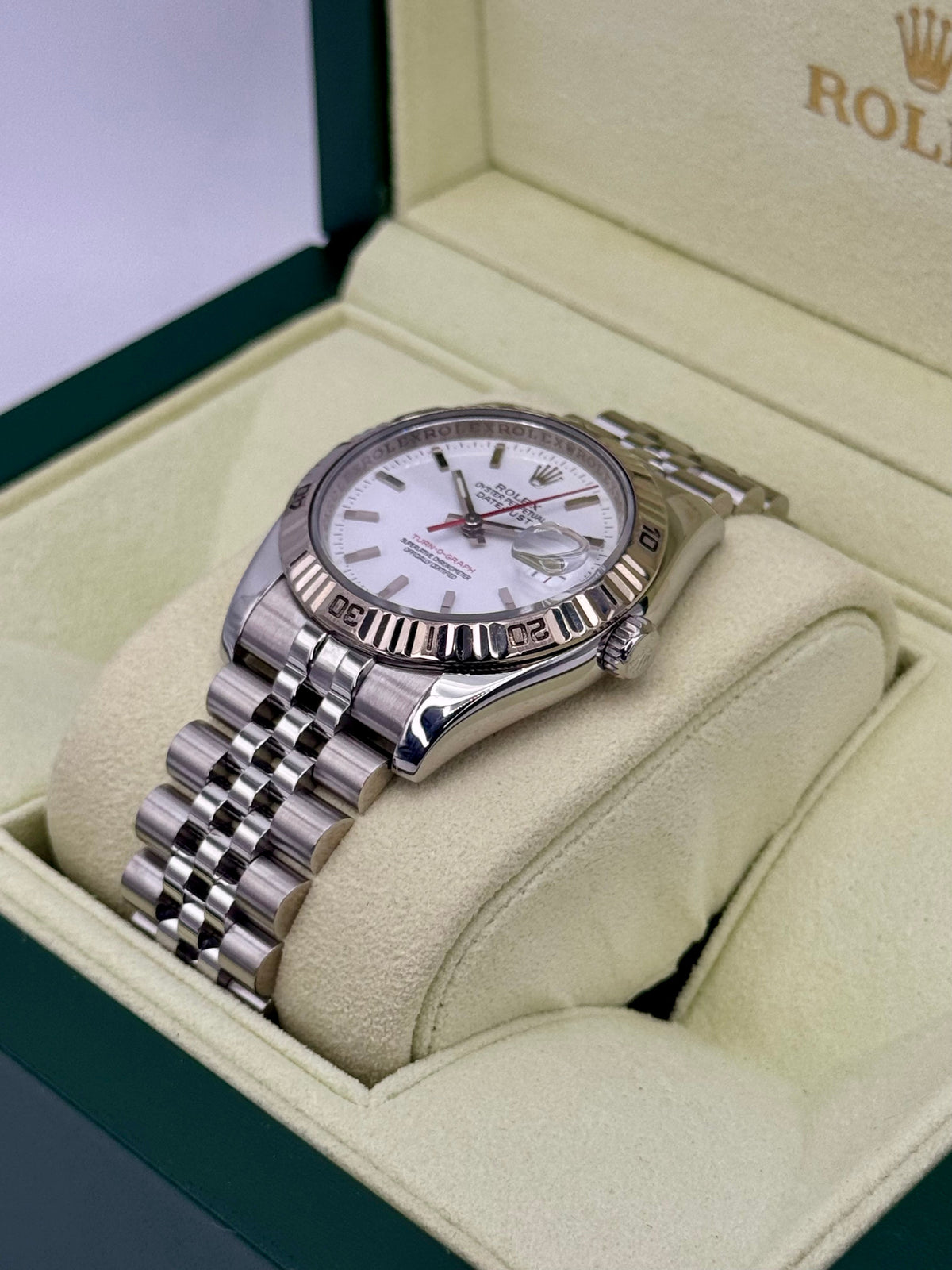 2006 Rolex Datejust Turn-O-Graph 36mm 116264 Jubilee White Dial
