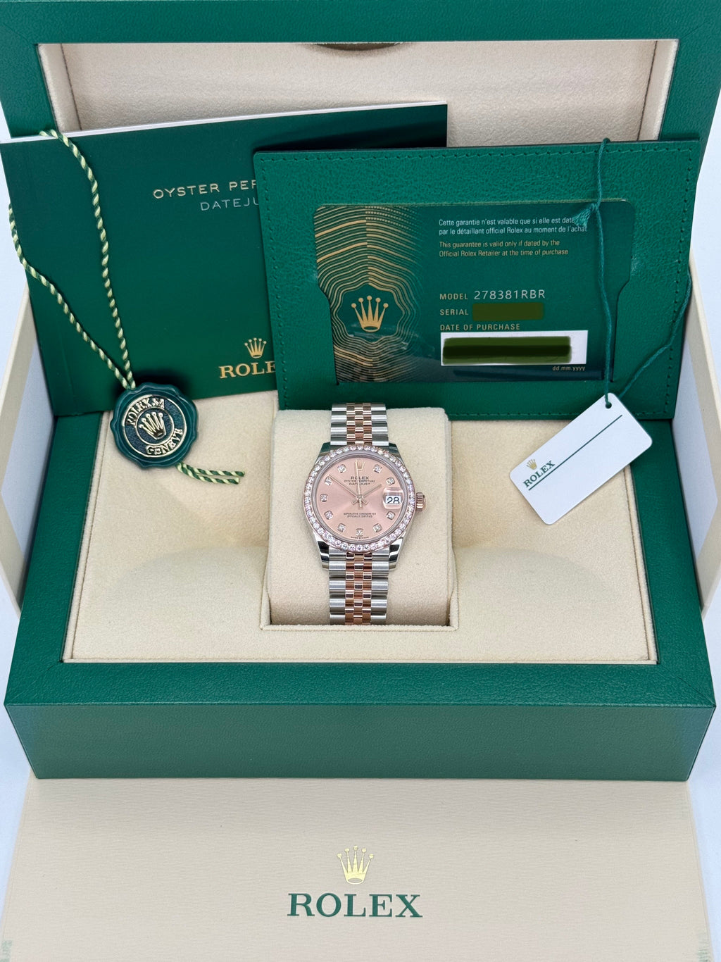 NEW 2023 Datejust 31mm 278381RBR Two-Tone Rose 10 Diamond Dial