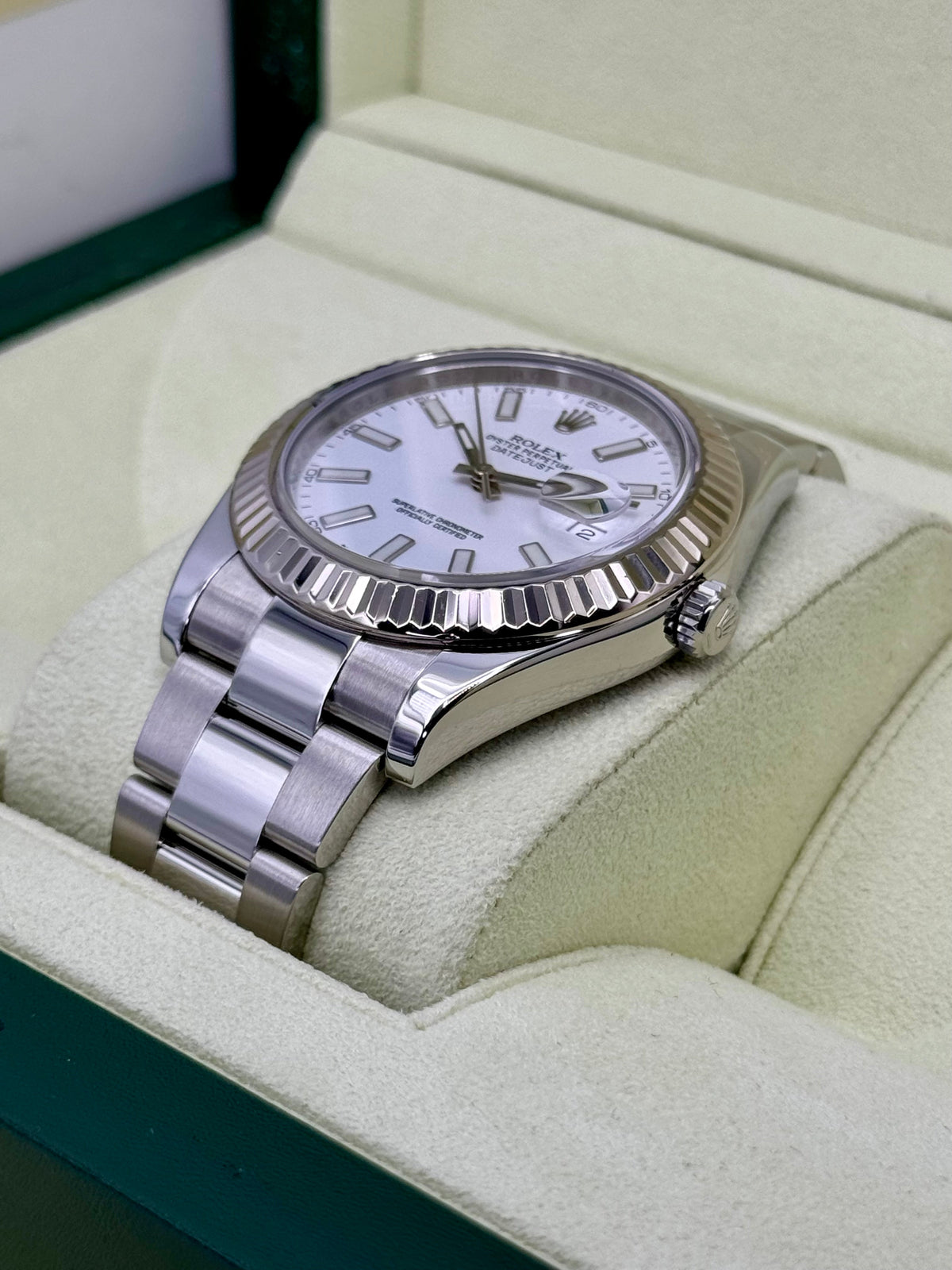 Rolex Datejust 41mm 116334 Stainless Steel Oyster White Dial