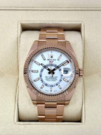 2023 Rolex Sky-Dweller 42mm 326935 Rose Gold White Dial