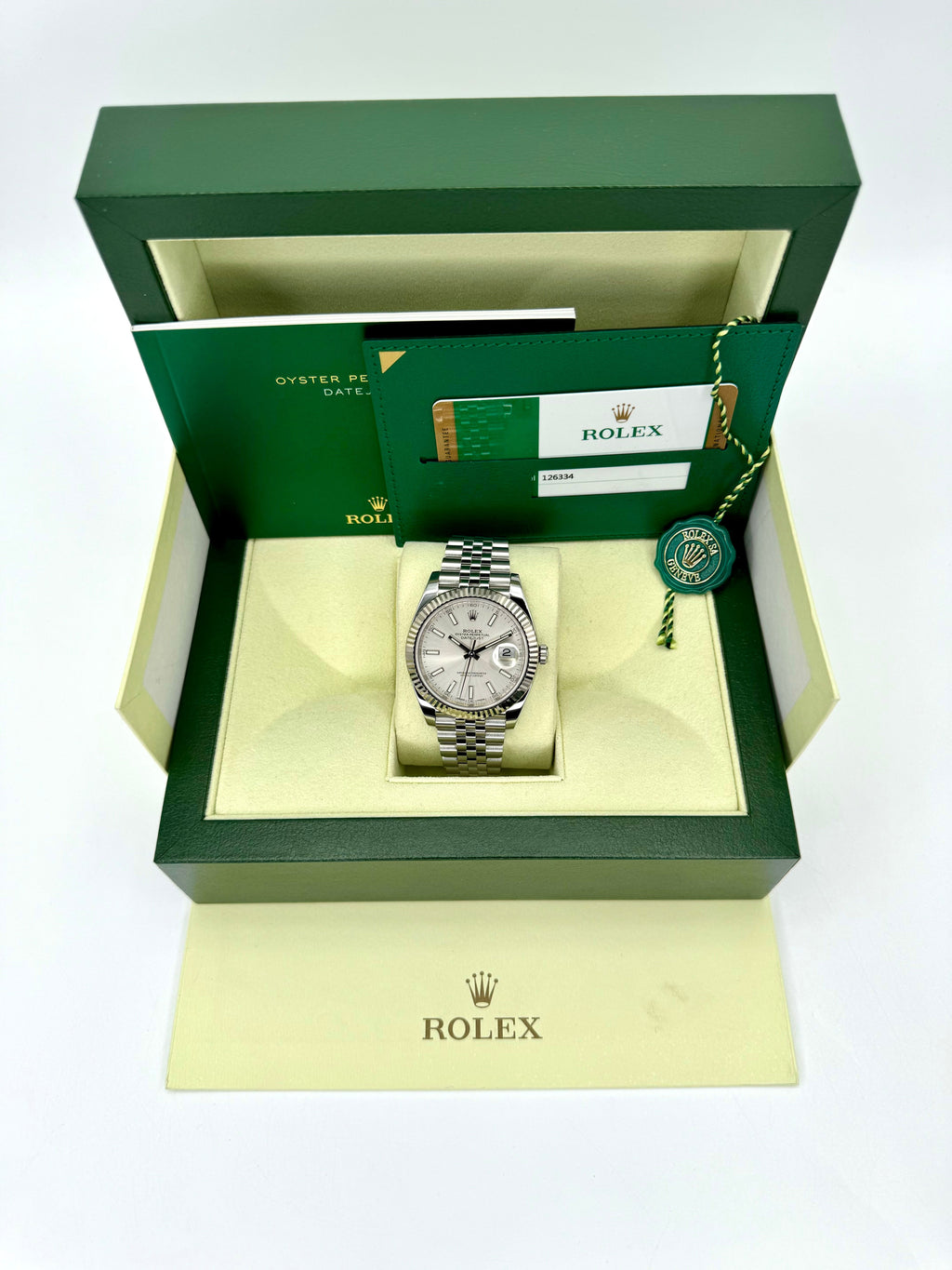 2017 Rolex Datejust 41mm 126334 Stainless Steel Jubilee Silver Dial
