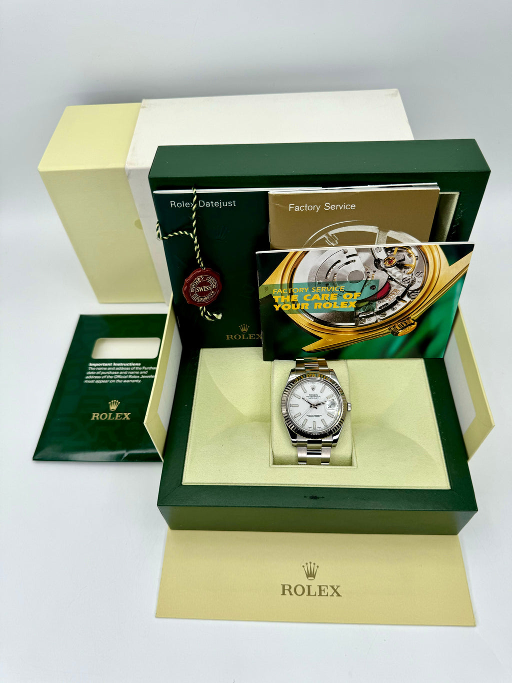Rolex Datejust 41mm 116334 Stainless Steel Oyster White Dial