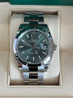 New 2023 Rolex Datejust 41mm 126300 Oyster Green Dial