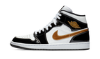 Air Jordan 1 Mid SE "Black Gold Patent Leather" 852542 007